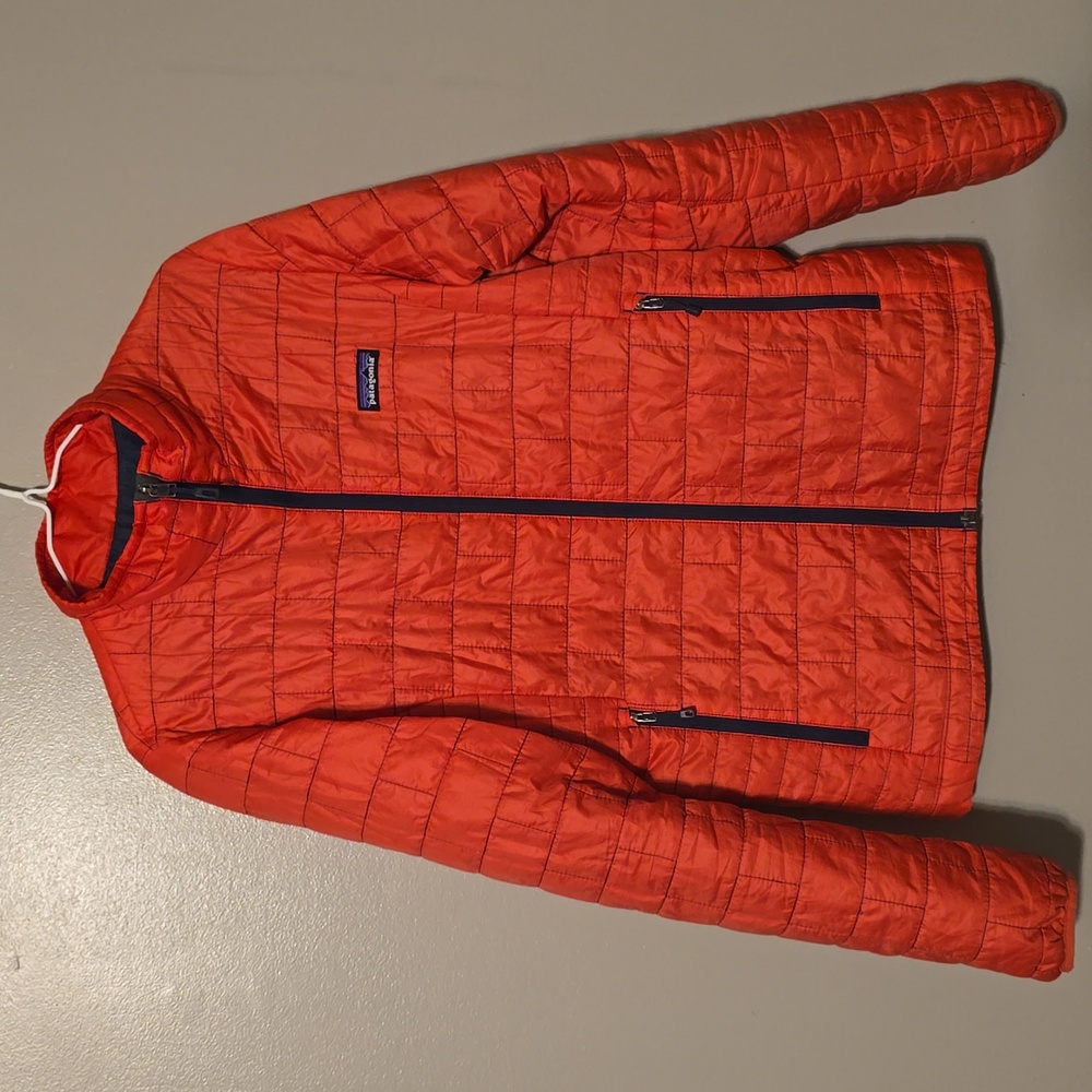Patagonia Orange Quilted Lightweight Puffer Jacket